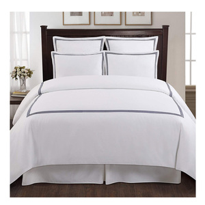 NanTong rifornimento della fabbrica di 200T 300T 400T 100% cotone re regina duvet set set di biancheria da letto di lusso hotel duvet copertura set di singolo formato - Product Image 5
