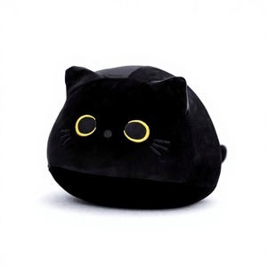 Oreiller et jouet en peluche chat noir de dessin animé, coussin 40 cm, doux pour les filles, <span class=keywords><strong>dortoir</strong></span>, bureau, usage domestique - Product Image 2