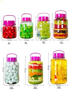 Vente en gros de bocaux vides en verre transparent pour la fermentation bocal à <span class=keywords><strong>vin</strong></span> de brassage maison barils de <span class=keywords><strong>vin</strong></span> enzymatique avec bouchon en plastique - Product Image 6