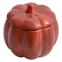 Aikun Bocal à bougie en céramique colorée et parfumée en forme de citrouille blanche avec couvercles Décoration intérieure Halloween