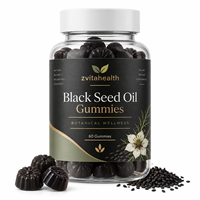 Gummies d'huile de nigelle à marque privée pour le bien-être quotidien, le soutien immunitaire, digestif et cutané, végétaliennes, sans OGM, OEM en vrac