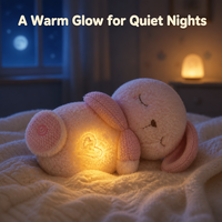 Jouet en peluche interactif pour enfants, sons de respiration, sons de battements de cœur, musique du liquide amniotique, compagnon de sommeil, lapin, koala, cadeaux pour bébés et tout-petits, 35 cm