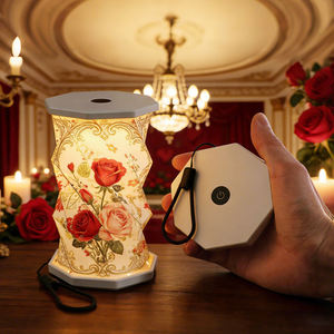 도매 독특한 접이식 디자인 럭셔리 테이블 램프 LED 나이트 라이트 발렌타인데이 기업 선물 세트 - Product Image 4