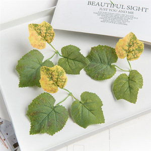Artificial Grape <b>Leaf</b> Vine Green Red Yellow Plastic Plant <b>Wall</b> Hanging <b>Decoration</b> For Home Wedding Outdoor Props - Product Image 2