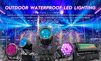 Projecteur Beam 230W 7R avec culot E27, contrôle DMX512, têtes mobiles à 14 couleurs pour DJ/Disco/Éclairage de scène en direct