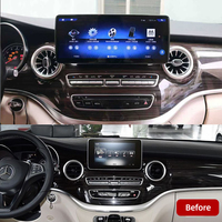 Reproductor Multimedia para Automóvil de 12.3 Pulgadas con Pantalla Táctil Android, Navegación GPS con DSP y Reproductor de CD para Mercedes Benz Clase V