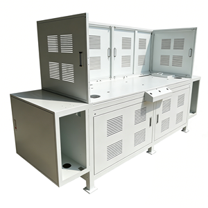 خزانة معدات مخصصة كبيرة الحجم من الصفائح المعدنية، تجميع باللحام، خزانة حماية إلكترونية لغرفة التحكم الصناعية - Product Image 2