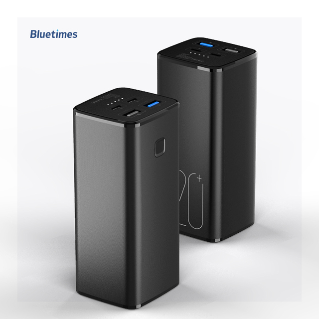 Bluetimes Laptop 20000mAh Power Bank, PD 65W USB C Portable Laptop Charger, Compact Battery Pack