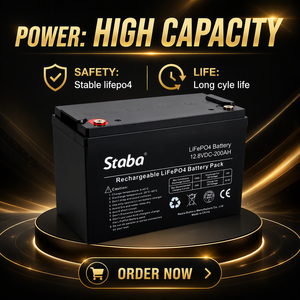 <span class=keywords><strong>Staba</strong></span> 12,8V 200Ah LiFePO4 Batteriepack 12V 200Ah Lithium-Eisenphosphat-Batterie für Golfwagen Solarenergiespeicher Wohnmobil Camper - Product Image 2