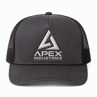 Casquette Trucker Formelle Personnalisée Brodée en Maille Gris Anthracite à 6 Panneaux Réglable avec Fermeture Snapback pour Tenue de Travail Industrielle Logo Vente en Gros