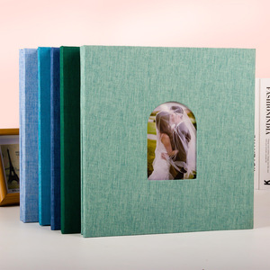 Álbum de Fotos de Tapa Dura de Lino con Ventana Arqueada, Gran Capacidad para Fotos Familiares, Bodas, Aniversarios, Bebés, Vacaciones, Recuerdos, Regalos - Product Image 4