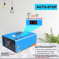 Kompresor PCP 12v 4500Psi/30Mpa 300bar dengan Adaptor Daya Terintegrasi, Otomatis Mati, Bebas Oli/Bebas Air