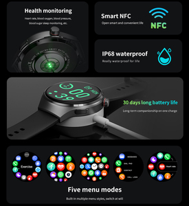 2024 Hot 1.53 pouces NFC Android IOS G4 PRO + IP68 sport Fitness fréquence cardiaque sommeil Tracker écran HD BT appel Smart <span class=keywords><strong>Warch</strong></span> pour hommes - Product Image 5