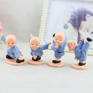 2022 in Car Cute, Four Little Monks <strong>Buddha</strong> <strong>Ornaments</strong> Car Interior Decorations Specification Crystal Base Not Swing/ - Product Image 1