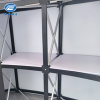 Table promotionnelle élégante en aluminium, légère et portable, avec graphisme personnalisé, comptoir pop-up pour la promotion événementielle