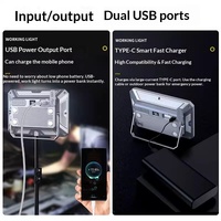 Lampe de travail LED magnétique puissante IP20 pour extérieur, éclairage d'urgence pour réparation automobile, rechargeable, longue durée, trois températures de couleur