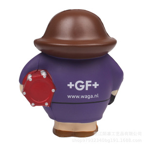 Pu Fidget Toy Pipe Worker Cartoon Figure Desk Decor High <b>Rebound</b> Stress Relief Toy For Kids 8 13 Years Unisex - Product Image 4