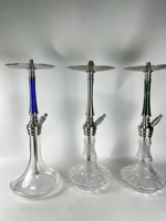 Kedatangan Baru 2025 Hookah Shisha Arab Mewah dari Baja Tahan Karat dengan Desain Cermin, Set Hookah Shisha Mewah dari Baja Tahan Karat 304