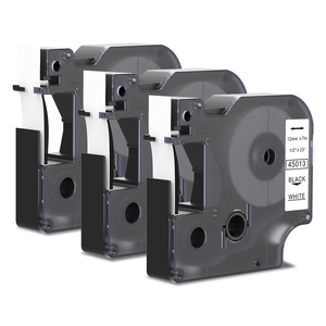 <span class=keywords><strong>DYMO</strong></span> D1 — <span class=keywords><strong>cartouche</strong></span> d'étiquette standard 45013, 1/2 pouces, ruban noir sur blanc, 5 paquets, compatibles - Product Image 1