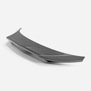 Carbon Fiber Rear Spoiler Wing Shaped Polished Finish Tuning Style for Rear Trunk Installation with <b>Glue</b> Tape or Screws - Product Image 4