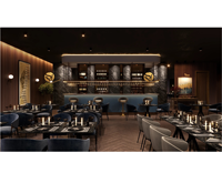Conception de restaurant moderne haut de gamme, comptoir de bar personnalisé pour restaurant, ensemble table et chaises en marbre moderne pour bar de restaurant