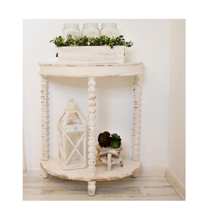 Modern Furniture French Hall Natural Solid Night Round <strong>Table</strong> Wooden Design Side <strong>Half</strong> <strong>Moon</strong> Wood <strong>Console</strong> <strong>Table</strong> - Product Image 1