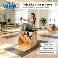 Chaise de Pilates Combo en érable réglable, portable et durable de haute qualité Velos, équipement de studio de yoga pour utilisation en studio de Pilates