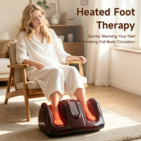 Masseur électrique pour pieds et mollets avec télécommande, massage Shiatsu par roulement pour la circulation et le soulagement de la douleur