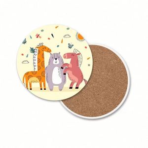 Sous-verres ronds en céramique personnalisés en gros, style européen, design personnalisé pour une utilisation promotionnelle - Product Image 1