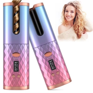 Rizador de pelo inalámbrico con rotación automática, rizador de pelo automático, Mini rizador de pelo eléctrico recargable portátil - Product Image 1