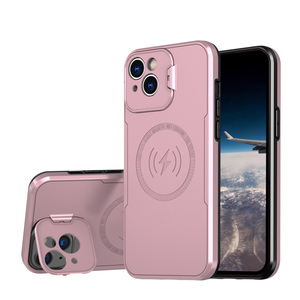 Étui mobile PC à la mode en gros pour <span class=keywords><strong>iPhone</strong></span> 13 14 & 15 étui de protection en fer magnétique intégré - Product Image 1