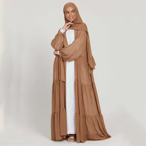 Женское платье в полоску Jilbab Fournisseur Abaya Qatar Toptan Papillon Dubia, женское мусульманское платье, 2 предмета, 2024 Дубай