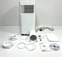 Climatiseur portable Airwens 9000 BTU électrique, faible bruit, économie d'énergie, refroidissement et chauffage, roues faciles à déplacer, télécommande, classe