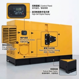 Groupe électrogène diesel silencieux BRH Industrial sur mesure 30 kW 50 kW 100 kW 200 kW, génération d'<span class=keywords><strong>électricité</strong></span> à énergie illimitée, portable avec ATS - Product Image 5