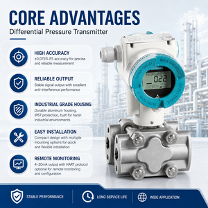 SITRANS P320 Diferencial Inteligente 4-20mA HART Precisión del 0.5%FS Acero Inoxidable 316 - Product Image 4