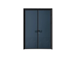 Puertas de Seguridad de Entrada para Casa o Villa, Diseño Chino Personalizable, Aleación de Zinc y Hierro, Anti-Robo, Estilo Rústico