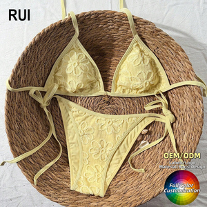 RUIQUIWN Ensemble de Luxe Une Pièce 2026 Maillot de Bain Sexy Femme Dentelle String Imprimé Bijoux Écologique Séchage Rapide pour Plage et Été - Product Image 1