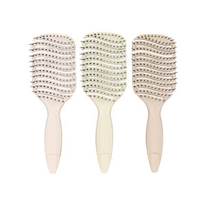 <span class=keywords><strong>Brosse</strong></span> à cheveux démêlante incurvée pour femmes et hommes Démêlant à lissage rapide avec poignée en ABS et évent pour cheveux raides bouclés et ondulés - Product Image 2