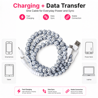 Câble de charge USB Type C multi-usage 4 en 1 en forme de ballon de football, cordon de transfert de données, cadeau pour les fans de sport