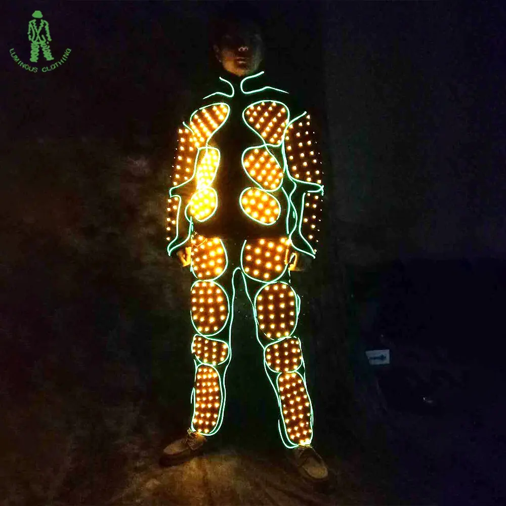 Electro Luminous Clothes LED Lighting Suit for Club Stage Show Dancer Wear Performance Props lights led dance costumes