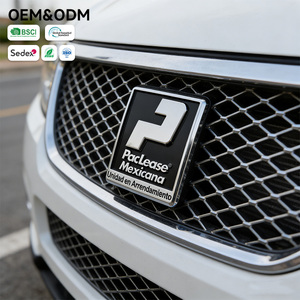 Autocollant de calandre de voiture en plastique découpé sur mesure OEM ODM avec <span class=keywords><strong>logo</strong></span> de marque personnalisé pour la publicité automobile, emblème de voiture sur mesure - Product Image 1