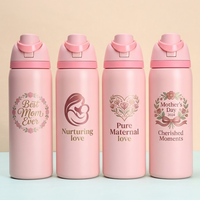 Tasses personnalisées, gobelet en acier inoxydable, bouteille d'eau, gobelet anti-fuite, ensemble cadeau pour la fête des mères, cadeau pour la Saint-Valentin