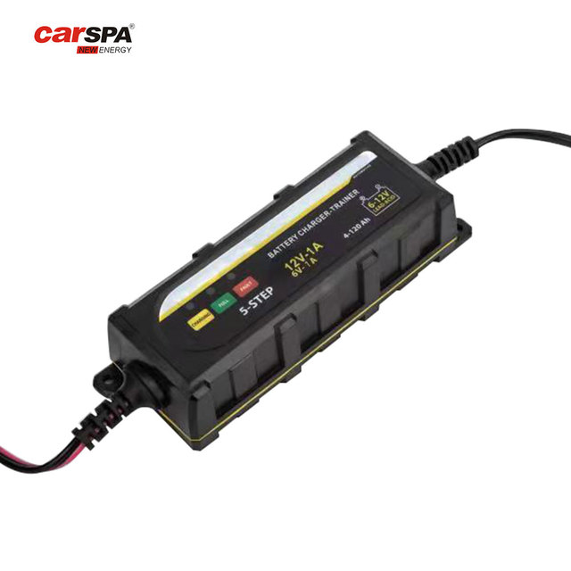 Professional 6V 12V 1A Fast Fully Automatic 5-Step 4-120Ah Lead Acid and Lithium-ion Battery Charger for Car/Truck/Marine