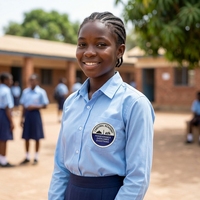 Personnalisez l'emblème scolaire avec un sceau tissé à bordure renforcée pour une utilisation sur les uniformes scolaires, qui peut être collé à l'arrière ou fixé par auto-agrippant.