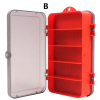 Vente en gros de boîte à appâts P2 boîte fendue double face 127g boîte d'accessoires en plastique portable ensemble d'appâts souples à crochet en plomb