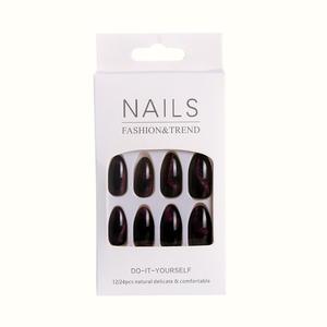 <span class=keywords><strong>Mature</strong></span> élégant Xiaojian nuit sombre violet mystérieux petit aigle griffe acrylique couverture complète paillettes Gel Cure longue durée doigt - Product Image 5