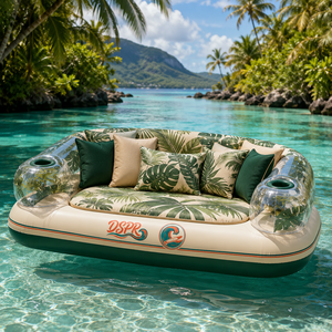 Canapé <span class=keywords><strong>gonflable</strong></span> en PVC, <span class=keywords><strong>chaise</strong></span> <span class=keywords><strong>longue</strong></span> flottante pour adultes avec porte-gobelet, utilisation commerciale en extérieur pour <span class=keywords><strong>piscine</strong></span>, lac, mer et plage - Product Image 3