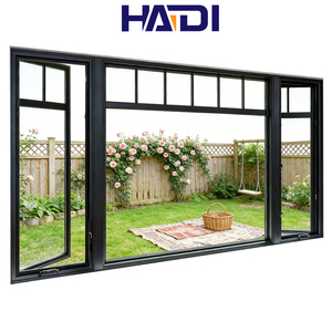 HAIDI Middle <strong>Big</strong> Glass Panel Fixed Window Aluminium Casement windows Double Glazing Awnings Window - Product Image 1