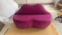 Yicheng Beauty, tapicería de tela de alta calidad, sofás para sala de estar, sofá para sala de estar con forma de labio rojo a la venta