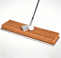 Tapis de frappe de golf avec gazon accidenté et fosse de sable pour simulateur de golf, tapis de frappe de golf haute densité avec support antidérapant en EVA